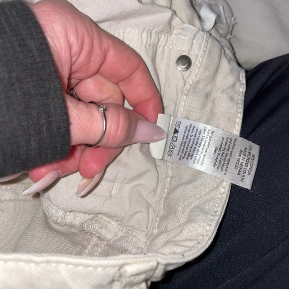 Pac Sun 90's Boyfriend jeans wide leg busted knee off white high waist 27" - Picture 9 of 10